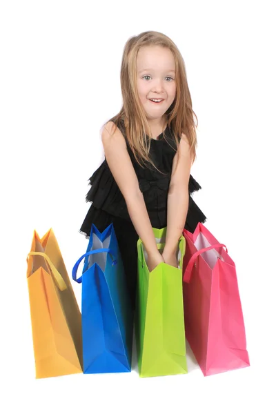 Linda chica rubia shopper —  Fotos de Stock