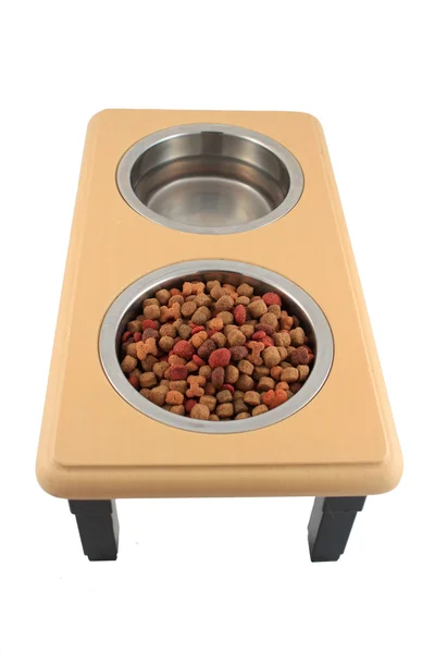 Tigelas de comida canina e água — Fotografia de Stock