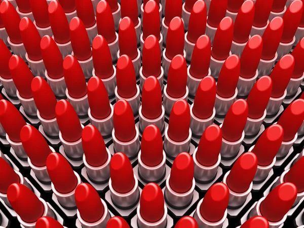 Lipstick Tube Background Red Color Computer Generated Image Render — Stock Photo, Image
