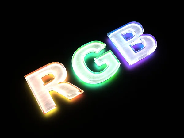 Rgb 颜色计划标志 — 图库照片