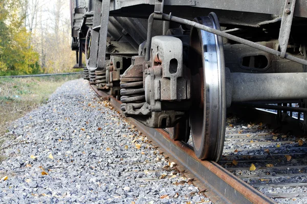 Roda ferroviária metálica — Fotografia de Stock