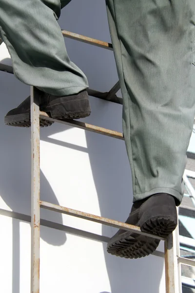 Feet person ladder — Stock Photo, Image