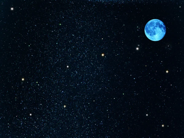 Cielo stelle costellazione luna — Foto Stock