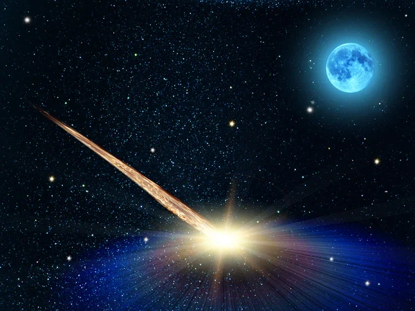 Niebo gwiazd konstelacji księżyc — Zdjęcie stockowe