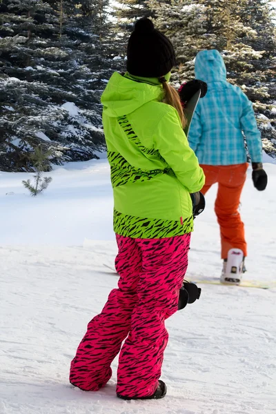 Vrouw Wintersporten — Stockfoto