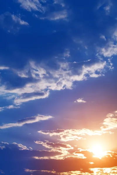 Zonsondergang Hemel Wolken — Stockfoto