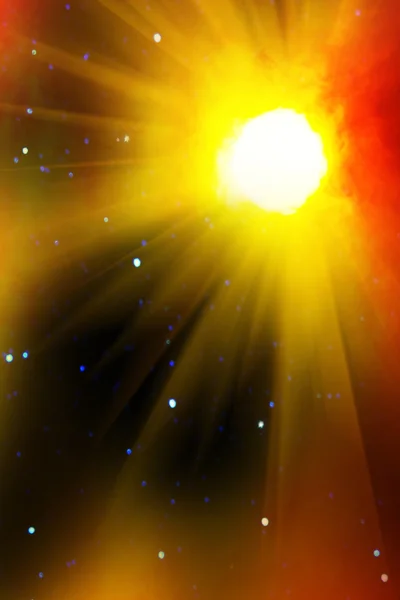 Gökyüzü güneş yıldız — Stok fotoğraf
