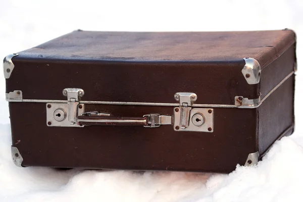 Bavul eski kalıntı dikdörtgen — Stok fotoğraf