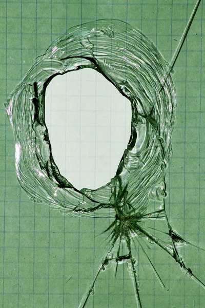 Papier vensterglas transparante gebroken — Stockfoto