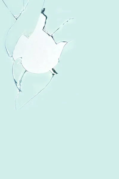 Hole paper sheet glass broken — Stock Photo, Image