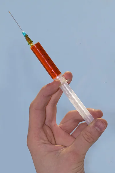 Handspritze Nadelpfeife Medizin — Stockfoto