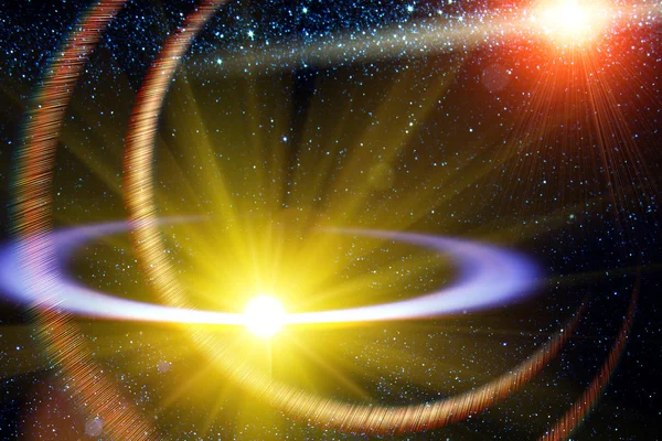 Comet flying orbit sun — Stock Photo, Image