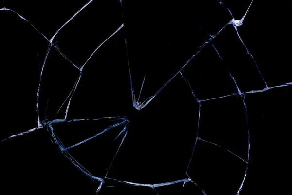 Glas gebroken zwart gat — Stockfoto