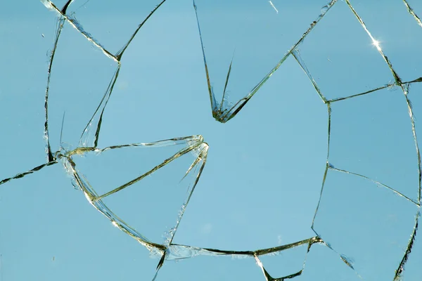 Agujero ventana vidrio roto — Foto de Stock