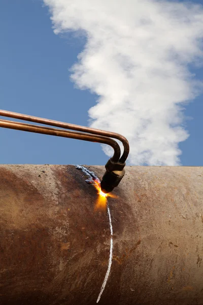 Ogień Palnik gazowy — Zdjęcie stockowe