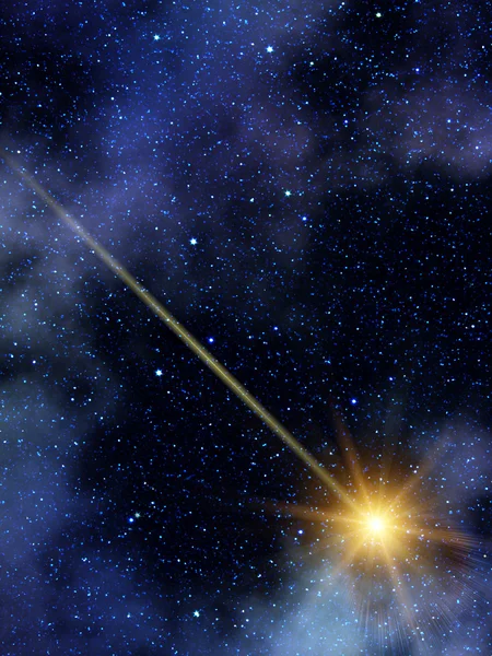 Gökyüzü gece Yıldız takımyıldızlar kuyruklu yıldız — Stok fotoğraf