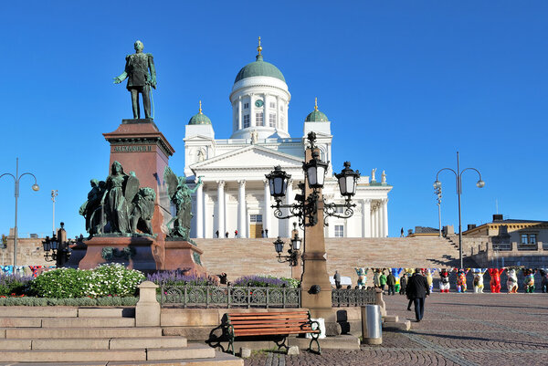 Helsinki Senate Square in a sunny day