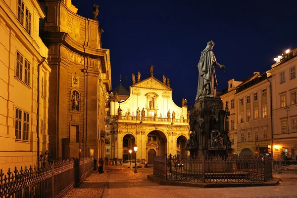 Praga, Città Vecchia di notte — Foto Stock