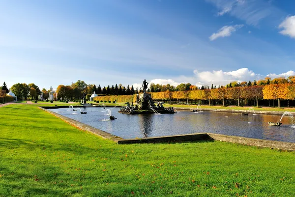 Regular Upper Park de Peterhof, São Petersburgo — Fotografia de Stock