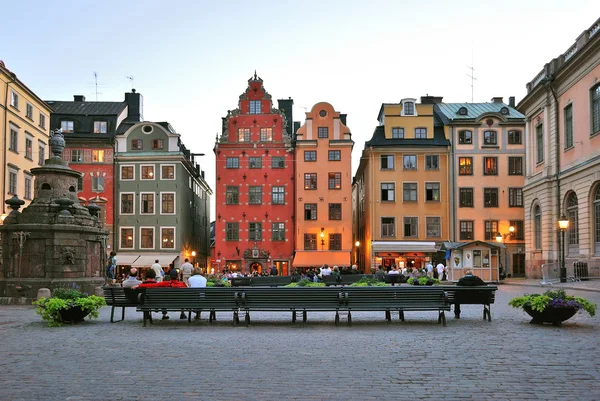 Stockholm. staré náměstí stor torget — Stock fotografie