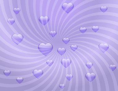 Delicate transparent background with hearts clipart