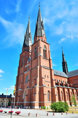 Sweden. Uppsala Cathedral, the highest in Scandinavia. 13 century clipart