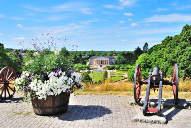 Uppsala, Sweden. View of Botanic Garden clipart