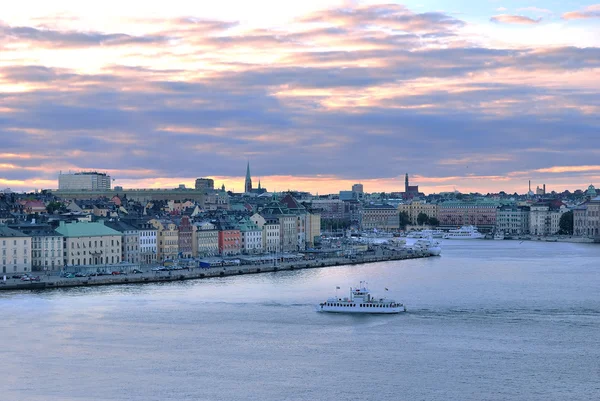 Stockholm. staré město za soumraku — Stock fotografie