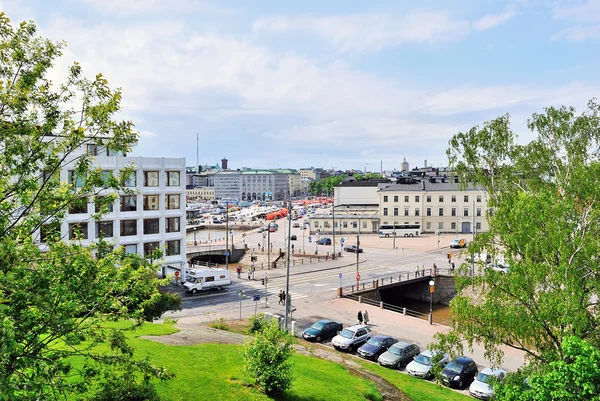 Helsinki Finlandia Vista Del Canal Famosa Zona Kauppatori —  Fotos de Stock