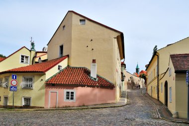 Prag. hradcany eski sokak