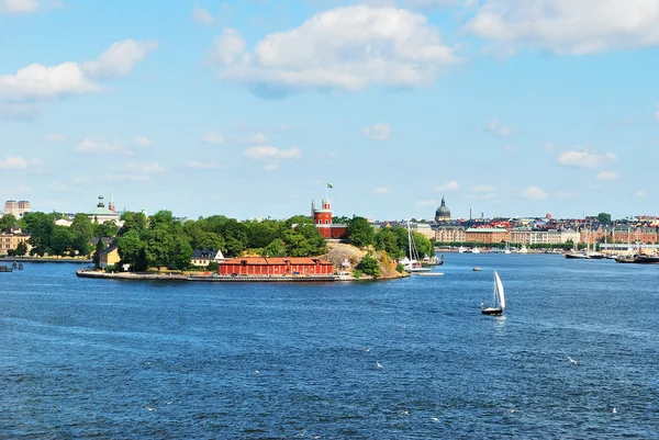 Sztokholmie. mała wyspa kastelliholmen — Zdjęcie stockowe