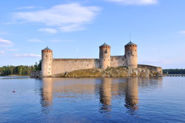 Savonlinna, Finland. Ancient fortress Olavinlinna clipart