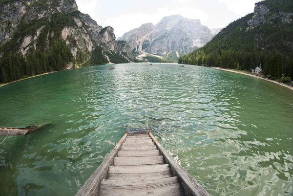 stock image Braies Lake, Italy