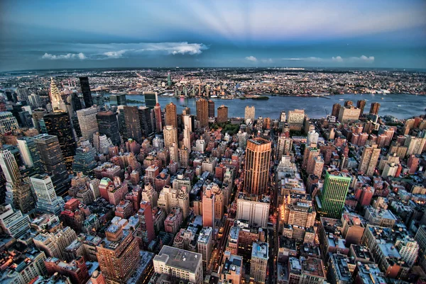 New York City di notte — Foto Stock