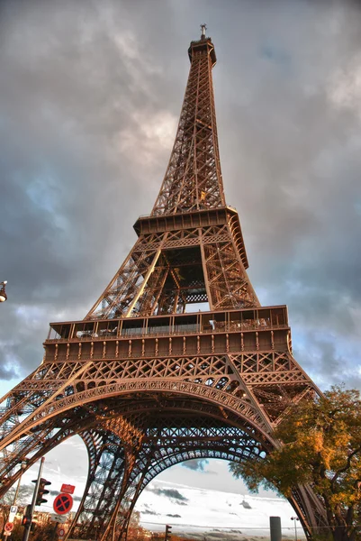 Widok na wieżę Eiffla, Paryż — Zdjęcie stockowe