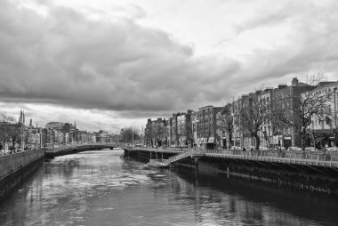 River Liffey and Dublin, Ireland clipart