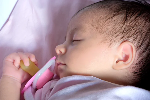 Newborn Baby Girl Sleeping — Stock Photo, Image