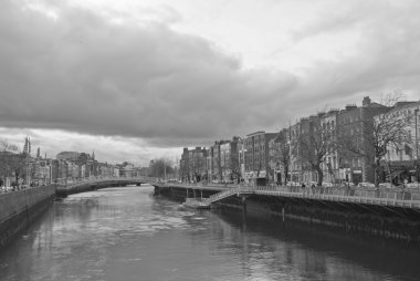 River Liffey and Dublin, Ireland clipart