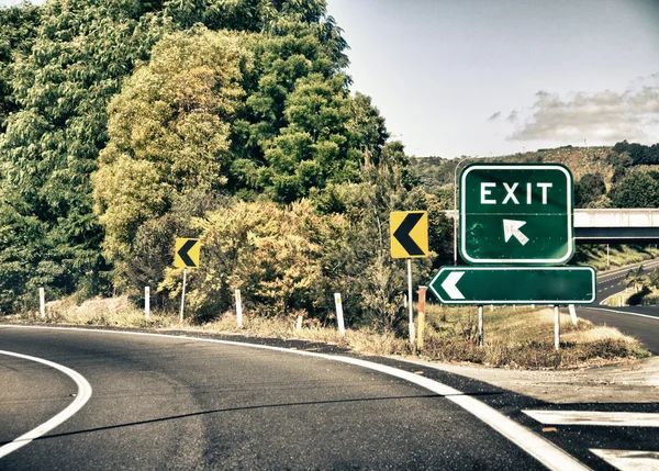 Avsluta vägskylt, ifyllbara — Stockfoto
