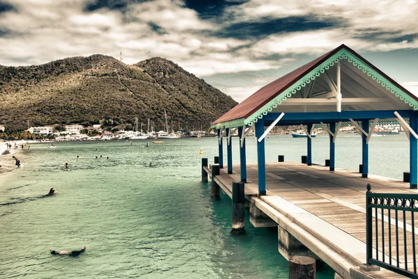 Saint Maarten Waterfront, Antilhas Holandesas — Fotografia de Stock