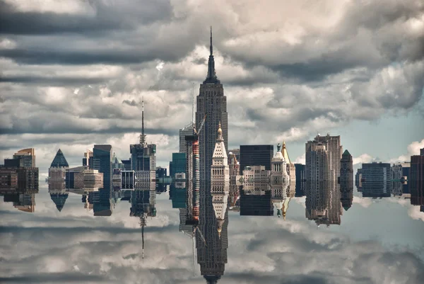 stock image New York City Skyscrapers Reflections