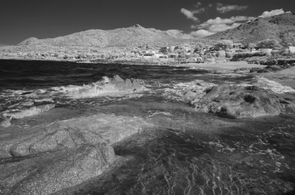 stock image Corsica Sea viewed in Infrared, France