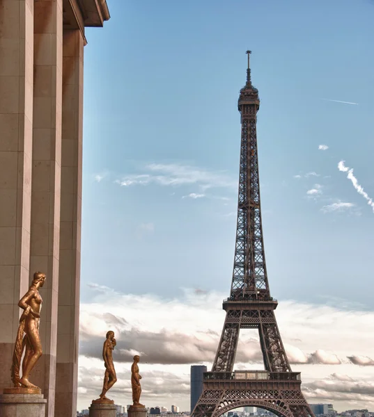 Uitzicht op Eiffeltoren, Parijs — Stockfoto