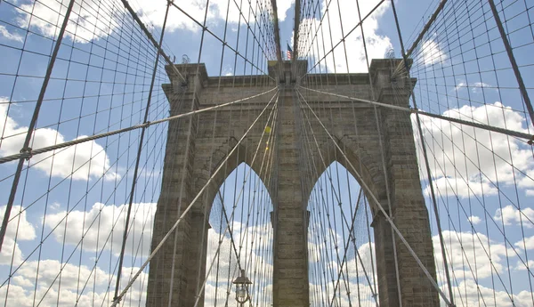 布鲁克林桥体系结构 — 图库照片