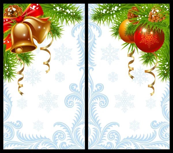 圣诞节和新年贺卡 15 — 图库矢量图片