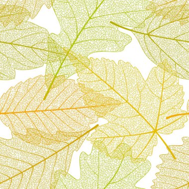 Seamless autumn leaves pattern 01 clipart