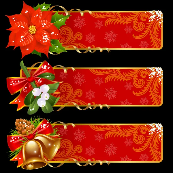 Banners de Navidad y Año Nuevo — Vector de stock