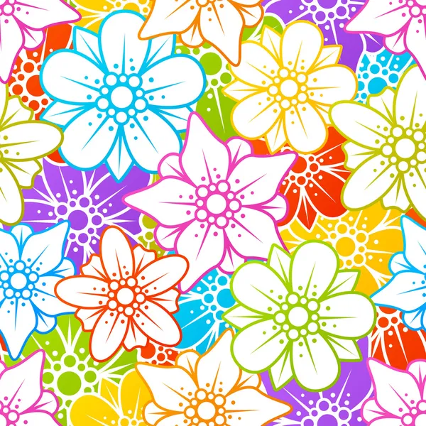 Blommor färgstarka bakgrund — Stock vektor
