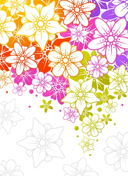 Fleurs fond — Image vectorielle