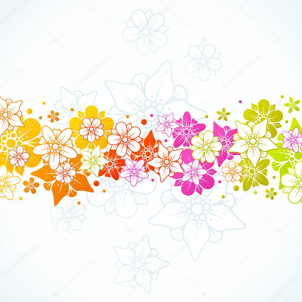 Floral colorful background